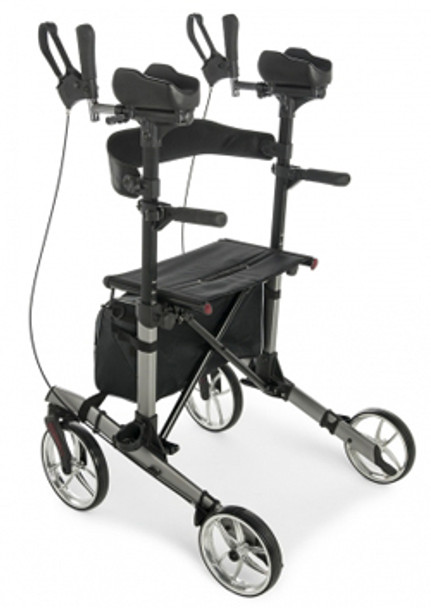 Gaitster Forearm Rollator - Graphite: Upright Walking, Improved Posture, Back Relief