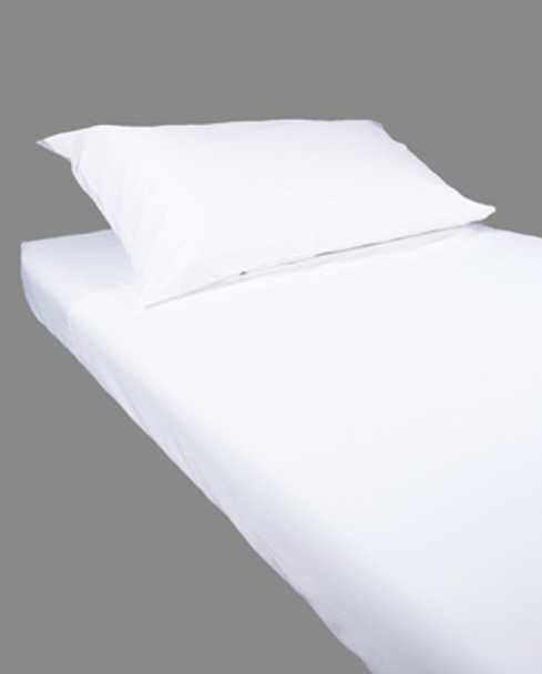 PermaWhite Flat Sheet: 65x108, Durable & Hygienic - 200+ Washes