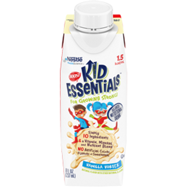 BOOST Kids Essentials Vanilla Vortex (24 ct):  10g Protein, Bone-Building Nutrients, No Artificial Flavors