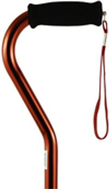 Adjustable Bronze Offset Cane with Foam Handle - 30"-39"