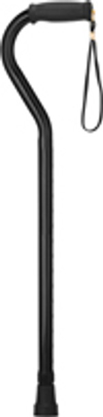 HD Tall Offset Cane - Black: Lightweight & Durable, Adjustable 37"-47", 500lb Capacity