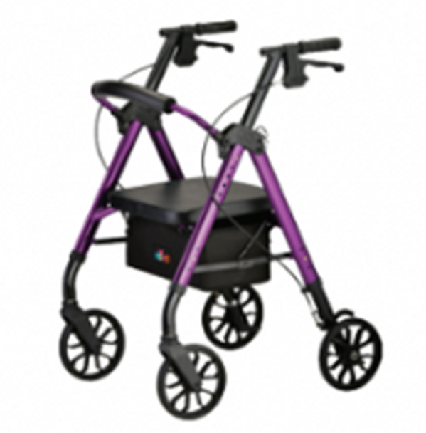 STAR 8 Petite Rollator: Purple - Compact, Sturdy, and Stylish