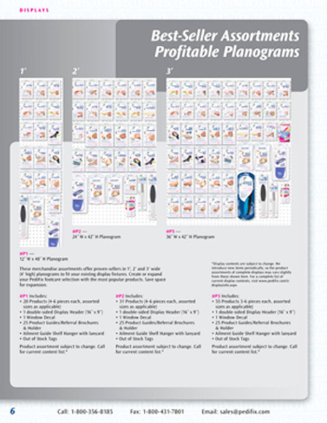 Pedi-Fix Foot Care Planogram: 20 Products, 25 Guides, 1-Foot Display Pedi-Fix Foot Care Planogram: 20 Products, 25 Guides, 1-Foot Display