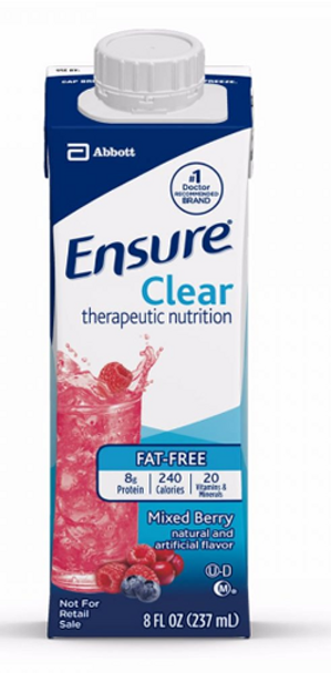 ENSURE Clear Liquid Mixed Berry: 240 Cal, Fat-Free, 24/CS