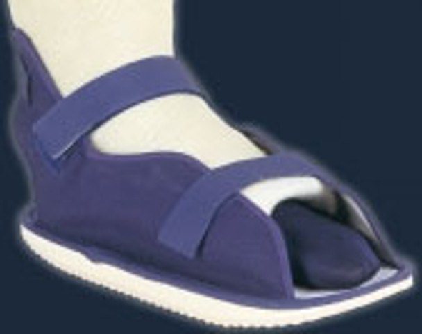 Open Toe Canvas Post-Surgery Boot - X-Large - Rubber Rocker Bottom