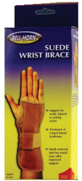 Left Hand X-Large Suede Wrist Brace - Support & Injury Prevention
