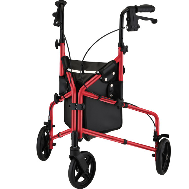 Active Three Wheel Kd Rollator - Red