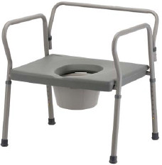 Hvy Duty Commode W/Xtra Wide Seat 2/Cs