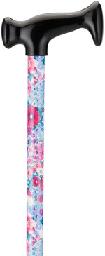 Print Cane-Purple & Pink Flowers