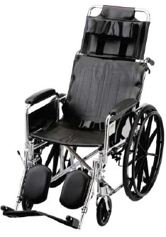 16" Recliner W/C Detach Full Arm W/Elr