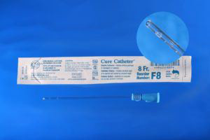 6" Straight Tip 16 FR Cure Catheter (Box/30) - Sterile, Single Use
