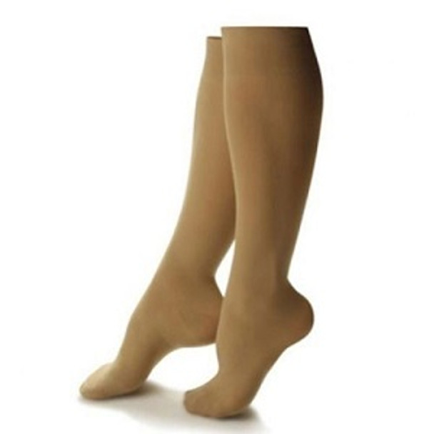 Extra Roomy Sheer Comfort Compression Tights - Black, Large 10-12