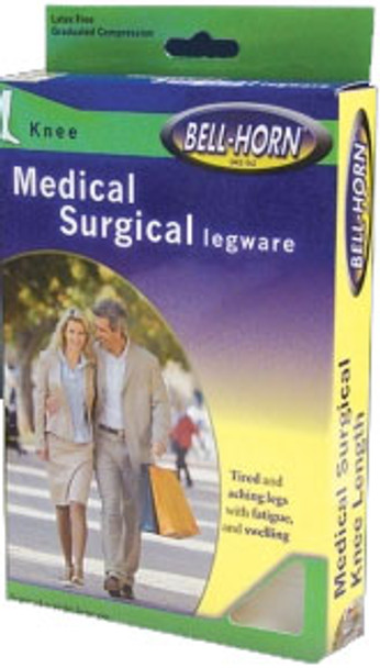 MDSURG 30-40 mmHg Open Toe Beige Compression Stockings (2X) - 12-13.5" Ankle, 20-24" Calf