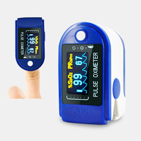 Medical Grade Fingertip Pulse Oximeter with Carrying Case - Front Door ...