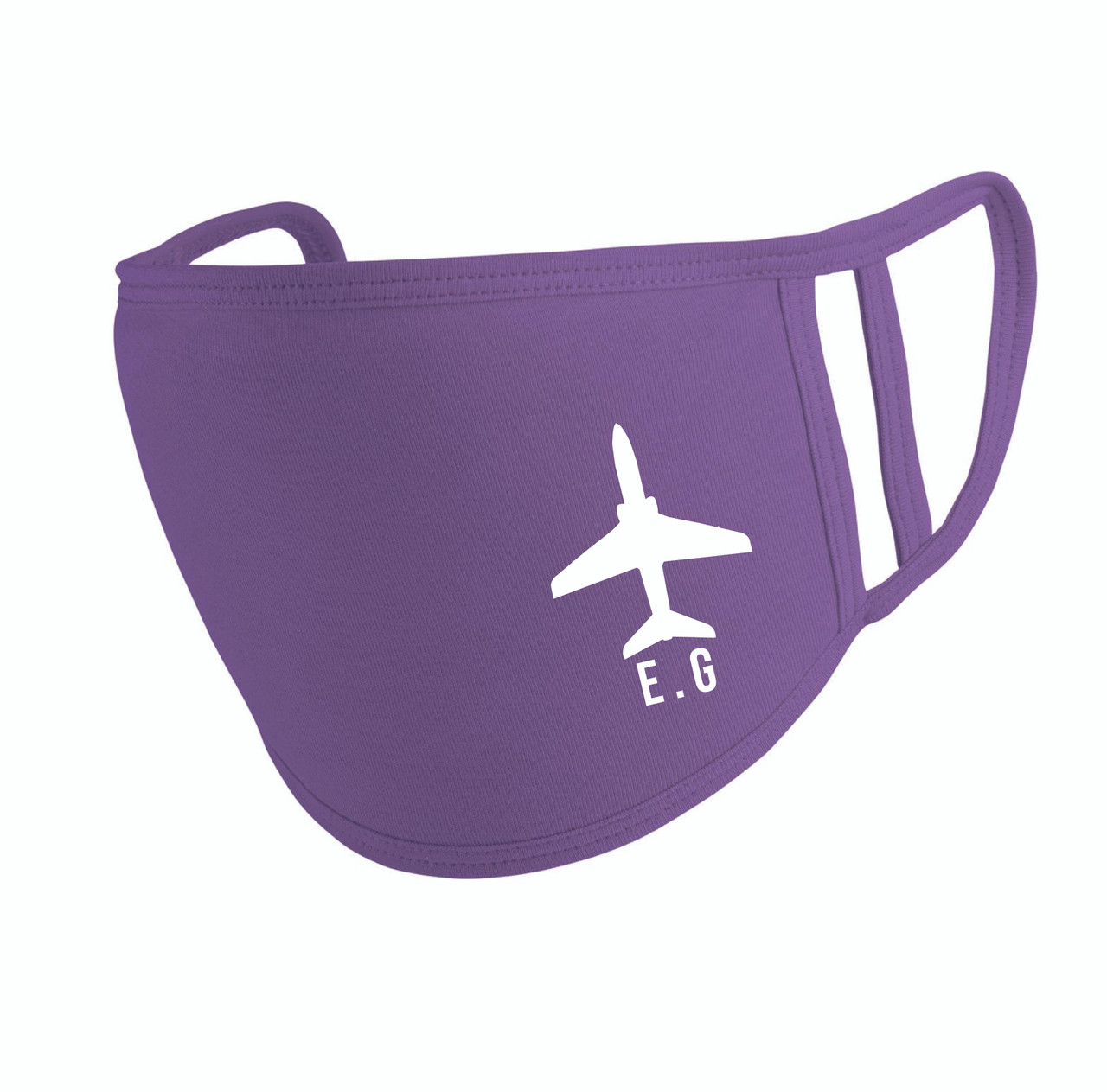 Personalised Initial Plane Face Mask Air Force Gift Shop