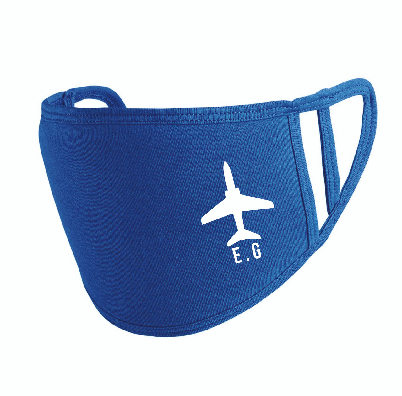Personalised Initial Plane Face Mask Air Force Gift Shop