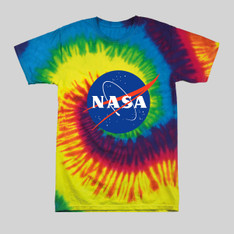 NASA Meatball Tie Dye T-Shirt with large chest logo NASA Meatball Tie Dye T-Shirt with large chest logo