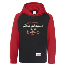 Official RAF Red Arrows Aerobatic Team Kids Contrast Hoodie Official RAF Red Arrows Aerobatic Team Kids Contrast Hoodie