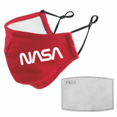 NASA Worm Logo Protective Red Mask with Filter NASA Worm Logo Protective Red Mask with Filter