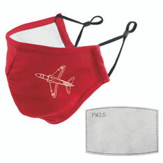 Hawk Plane Protective Red Face Mask with Filter Hawk Plane Protective Red Face Mask with Filter