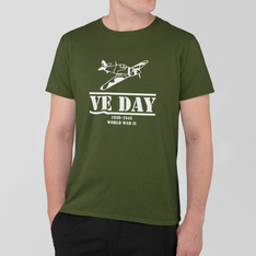 VE Day Hurricane Military Green T-Shirt VE Day Hurricane Military Green T-Shirt