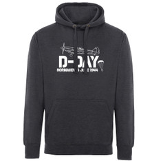 D Day Spitfire Charcoal Adult Hoodie D Day Spitfire Charcoal Adult Hoodie