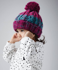 Infant and Kids Cable Knit pom pom beanie Infant and Kids Cable Knit pom pom beanie