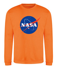 NASA Sweatshirt Meatball Logo (Large Chest Logo) Orange NASA Sweatshirt Meatball Logo (Large Chest Logo) Orange