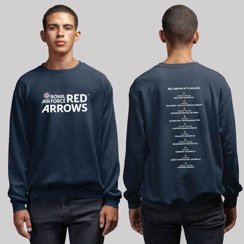 Red Arrows Logo 57th Season Air Show Navy Sweatshirt