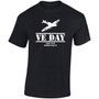 VE Day Spitfire Black T-Shirt
