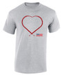 Red Arrows Valentine's Design T-shirt 