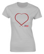 Red Arrows Valentine's Design Ladies Fitted T-shirt