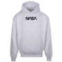NASA Small Black Print Worm Logo Oversized Hoodie