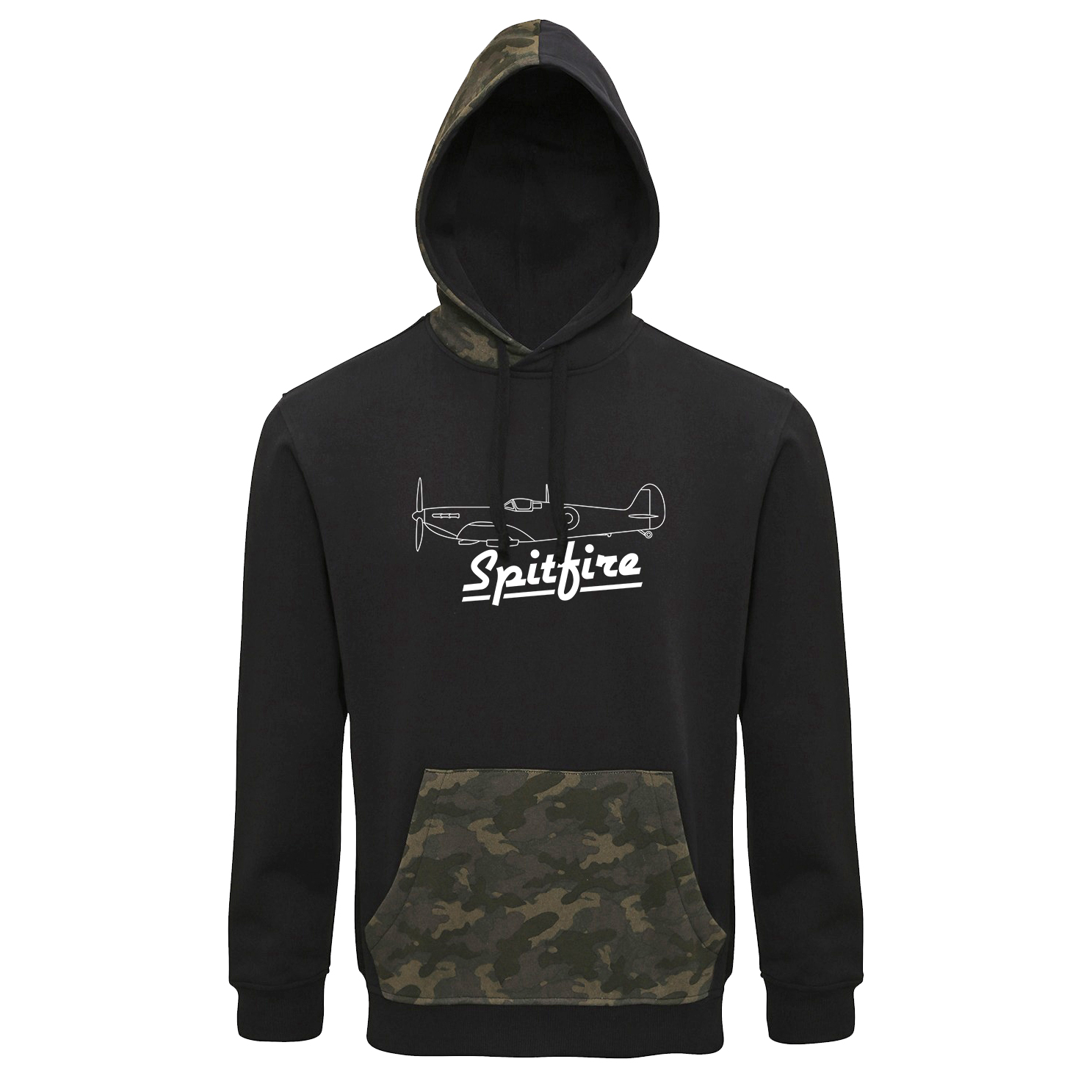Spitfire Camo Trimmed Hoodie - Picture 3 of 4