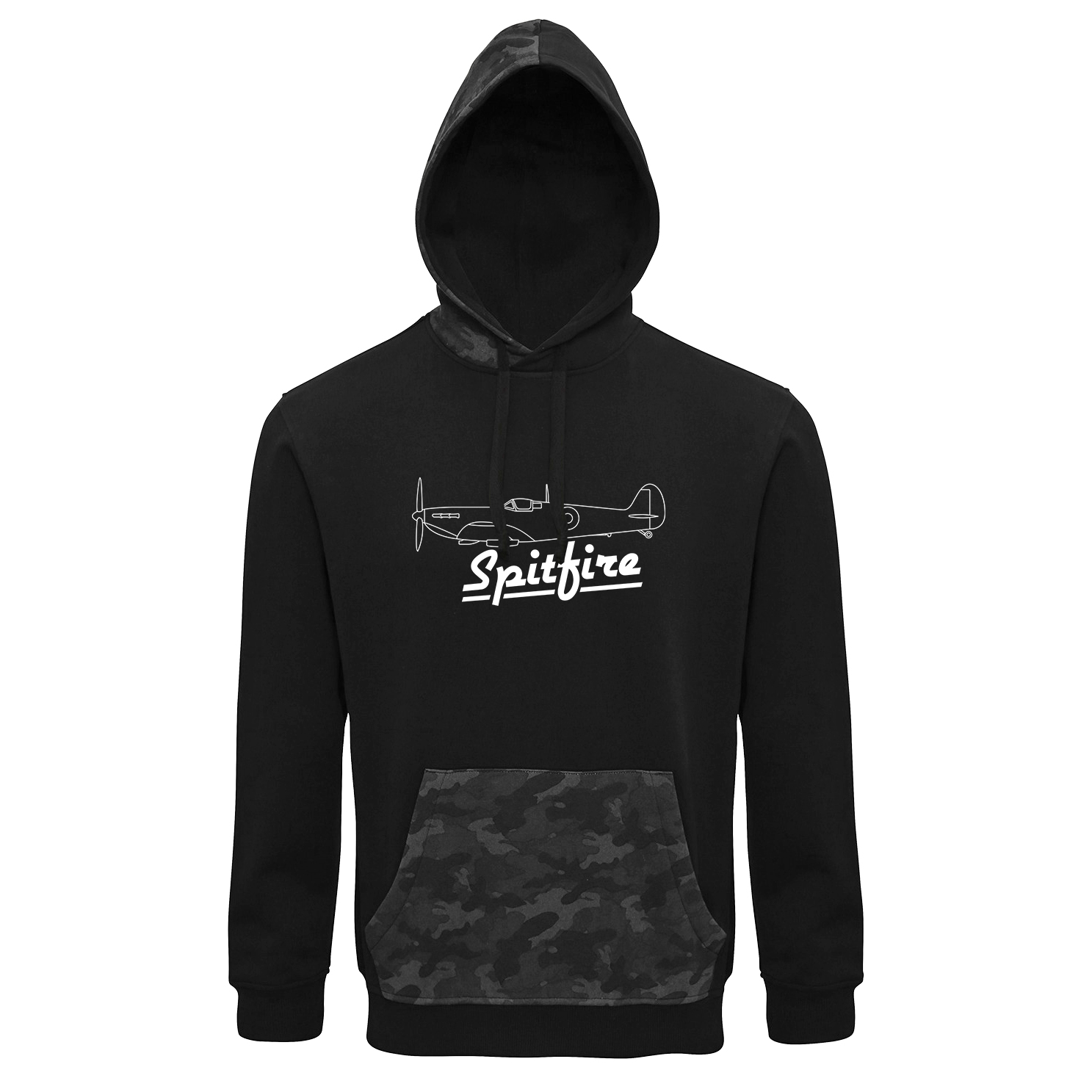 Spitfire Camo Trimmed Hoodie - Picture 4 of 4