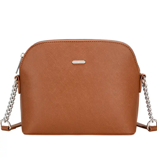 OLA Vegan Leather Zip Top Bag Tan