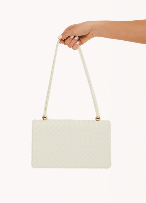 Mina Shoulder Bag Woven Bone