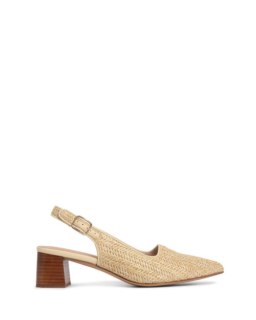 Olivia Sling Back Heel /  Natural Raffia