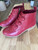 Lindar Button Boot Red