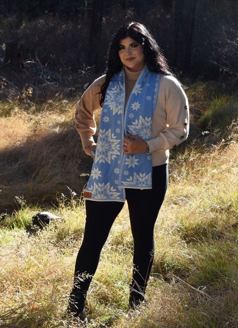 Snowflake in Blue Scarf