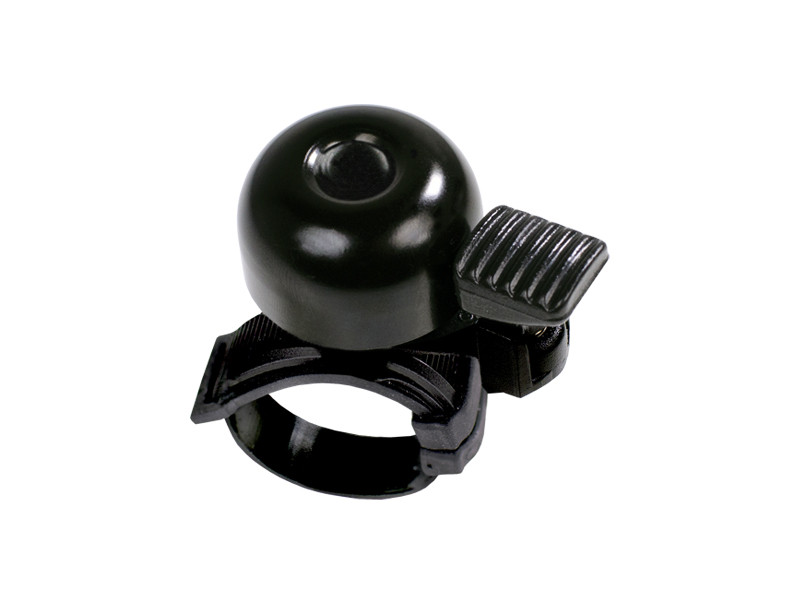 Simson fietsbel Mini, flex-band bevestiging, zwart