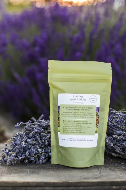 Lavender Rest Easy Loose-Leaf Tea
1.8 ounces (about 15 cups of prepared tea)