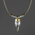 Crystal Point w/ Opalescent Crystals On Delicate Chain Neck