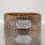 Micro Pave On Weathered Brown Leather Cuff