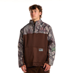 Briar ¼ Zip Pullover (Brown/Camo )