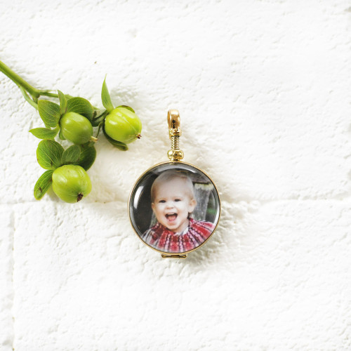 7/8" Brass Round Journey Locket