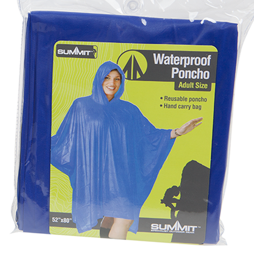 Adult Waterproof Poncho with Carry Bag