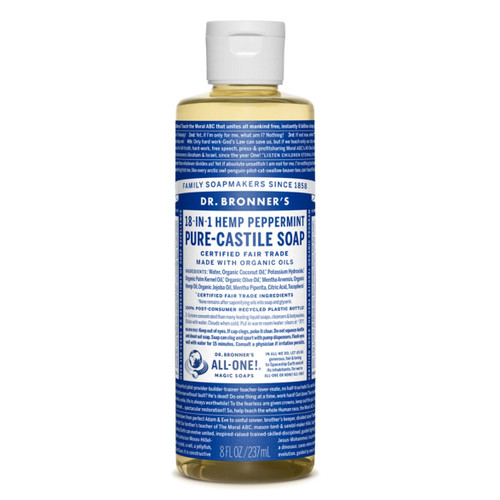 Dr Bronner's Organic Peppermint Liquid Soap - 237ml