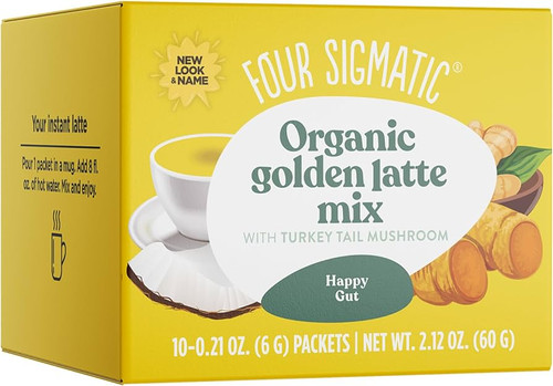 Four Sigmatic Organic Golden Latte Mix with Turkey Tail Mushroom - 10 packets