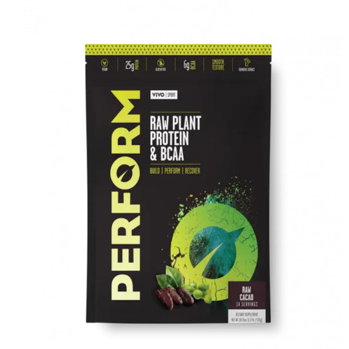 Vivo Life PERFORM Raw Plant Protein Powder & BCAA Raw Cacao - 532g